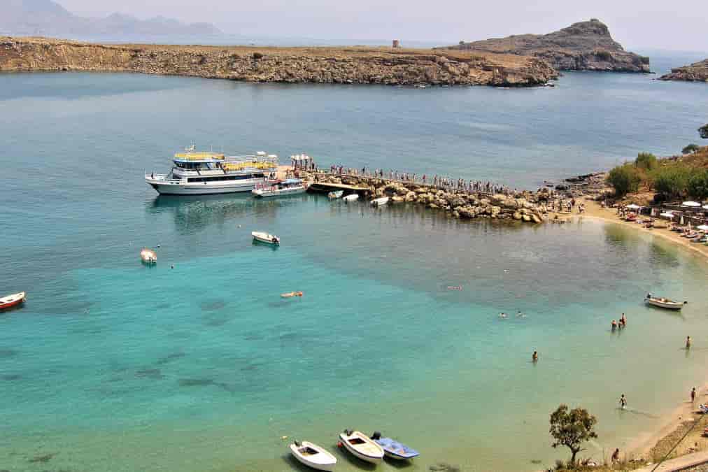 Sortie en bateau vers le village de Lindos